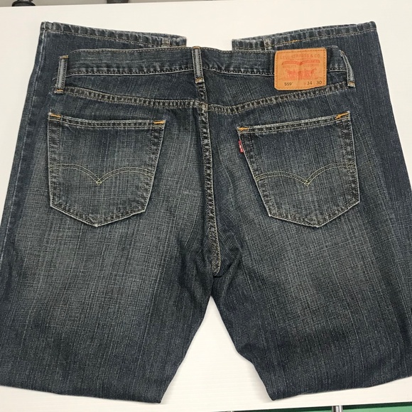 LEVI'S 559 JEANS W34 L30  REGULAR FIT, STRAIGHT LEG (#L82) - Picture 4 of 7